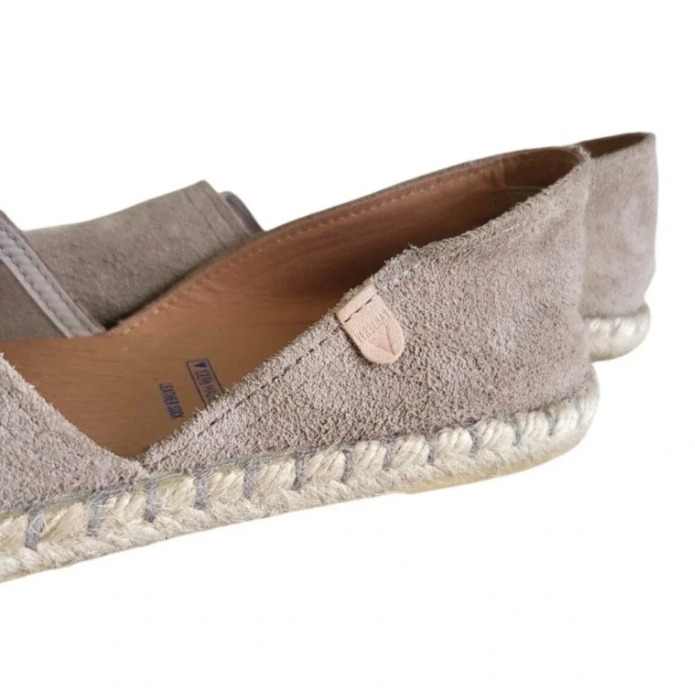 Verbenas Carmen Women's EU 40 Taupe Suede Espadrille Flats Mediterranean